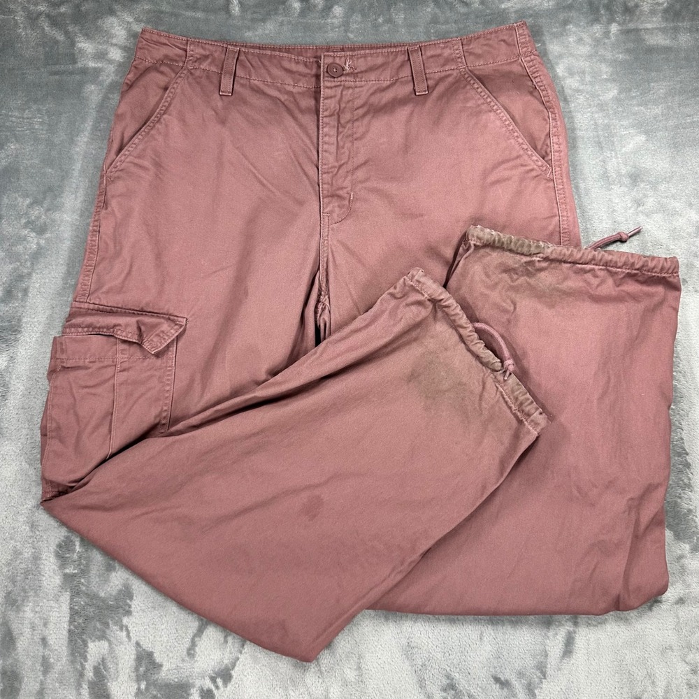 Levis 94 Baggy Cargo Pants Mauve Pink Cotton Utility Trousers W31 L32 A4707-0029